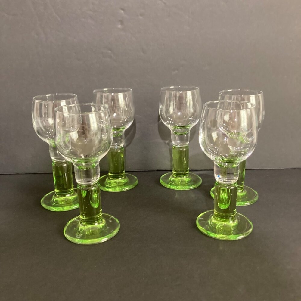 Vintage Italian Bormioli Rocco Limoncino Liquor Cordial Shot Glasses - Picture 3 of 6